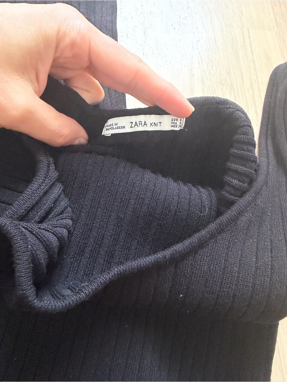 ZARA knit black dress